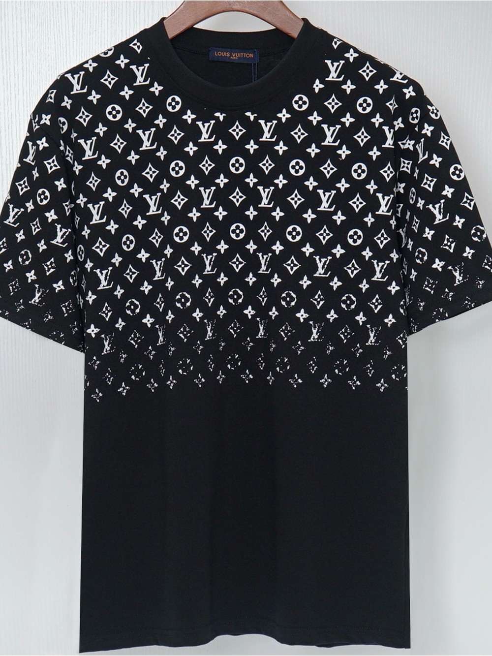 Louis Vuitton Black and White Monogram Gradient Tee